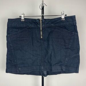Juicy Couture Dark Blue‎ Denim Mini Jean Skirt